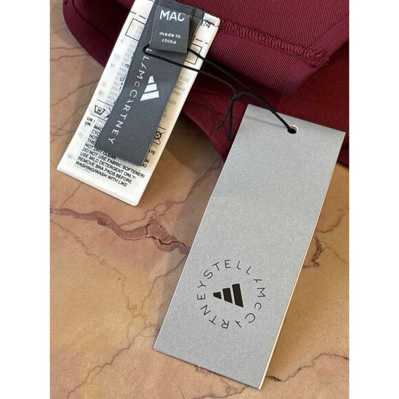 Adidas by Stella McCartney Tpr Pi Bra in Burgundy Medium New Womens Sports - Picture 8 of 13